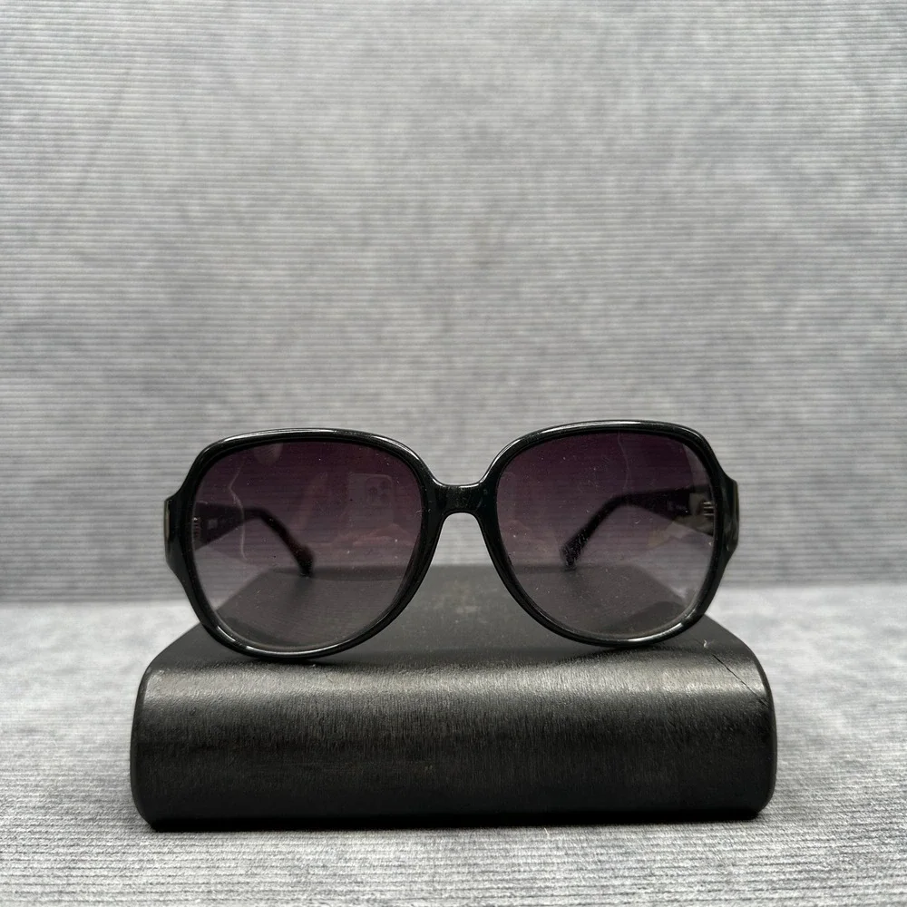 Michael Kors Grayson Black Y2K Sunglasses MK Logo Gradient Lens 56-16-130 0411